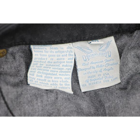 Robin's Jeans The Show Gold Metallic Bling Biker Motorcycle Distressed Pants 41 - Picture 6 of 7